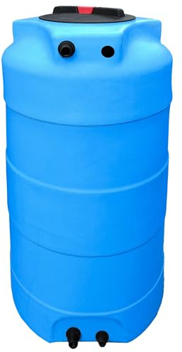ESTO Serbatoio Acqua Verticale Autoclave 300L Cilindrico Cisterna, Acqua Potabile in Polietilene Atossico Serbatoio Acqua Potabile o Piovana (300 Litri con Pompa e Press Control)