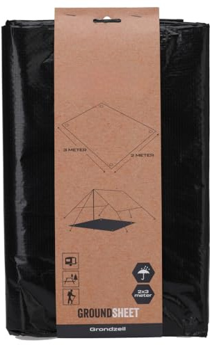 HIXA Bodenplane - Zeltteppich - 2x3M - Schwarz - Vorzelt - Teppich - Camping - Grundtuch - Bodenmatte