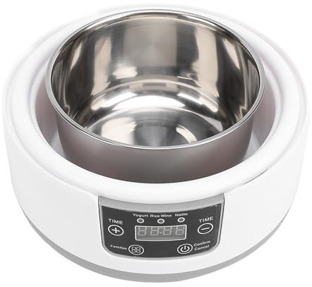 Macchina per Produttore di Yogurt Elettrico, Produttore di Natti Yogurt Fatto in Casa 1.2L, Contenitore in Acciaio Inossidabile, Produttore di Yogurt Greco Compatto con (Spina