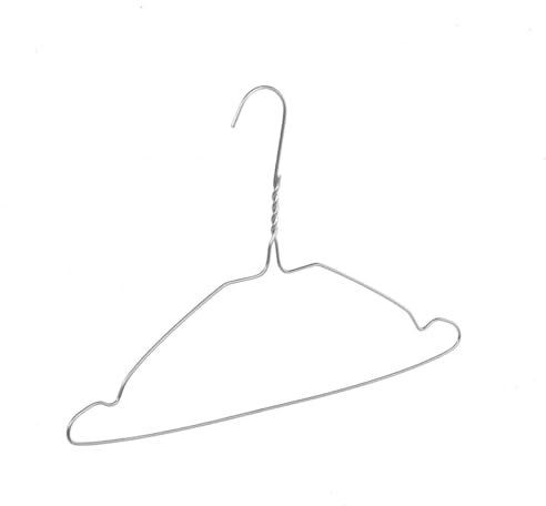 Grucce, Appendiabiti a filo, set di 75 pezzi, Metallo, Galvanizzato, Tacche, Camicetta, Camicia, Giacca, Ø 2,2 mm, 32 cm (405_22/75)