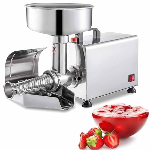 Moulin à Tomates éLectrique Presse Passoire électrique, fraiseuse commerciale, machine à sauce, presse-agrumes, presse-aliments, presse-sauces, presse-aliments en acier inoxydable