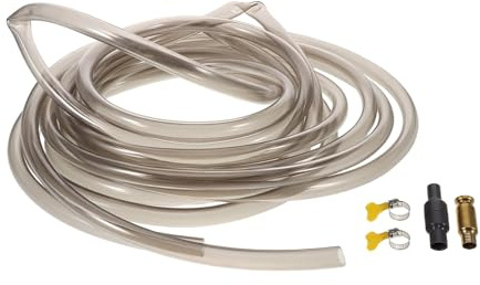 FONDOTIN Manguera de Sifón para Acuario de 5 M con Boquilla de PVC Limpiador de Grava y Abrazadera Tubo Flexible Transparente para Cambio de Agua en Acuarios de Agua Dulce y Salada
