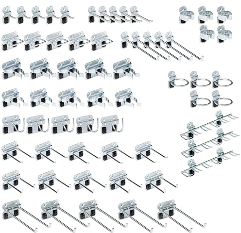 Triton Products LockHook Steel Pegboard Hook Accessories Kit - 63 Piece - Garage Storage and Organization