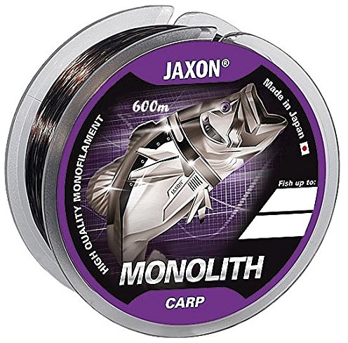 Jaxon Angelschnur Monolith CARP 0,25-0,35mm/600m Spule Monofil Karpfen Schnur (Ø 0,325mm / Tragkraft 20kg)