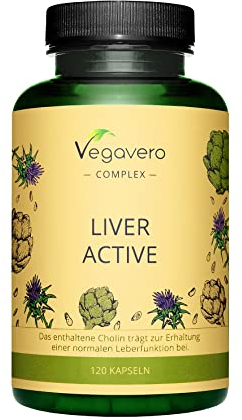 Detox FEGATO Vegavero® | Cardo Mariano, Carciofo, Tarassaco, Cicoria e Colina | Depurante + Disintossicante | Con Silimarina e Cinarina | 120 capsule | Vegan