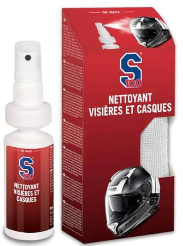 Dr. Wack S100 Motorcycle Helmet Visor and Helmet Cleaner 100ml including Micro Fibre Towel