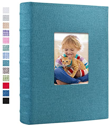 Vienrose Fotoalbum zum Einstecken, 33x23 cm Fotobuch mit 50 Weißen Seiten, Memo-Album mit Leinen Einband von 300 Fotos Geschenk für Absolvierte Geburtstag Weihnachten Hochzeit Familie Baby