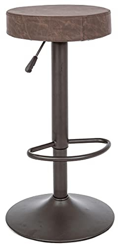 Yellowshop - Sgabello girevole stile Bar modello Piper colore Marrone Vintage