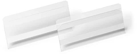 Durable Etikettentasche HARD COVER selbstklebend 150x67 mm, Packung à 10 Stück, 118119