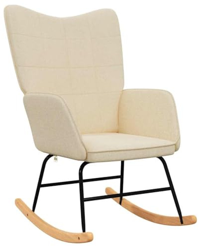 Chaise à bascule Crème Tissu
