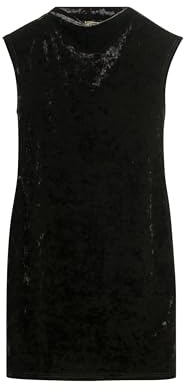 Superdry Vestido bodycon de terciopelo para mujer, Negro , 44