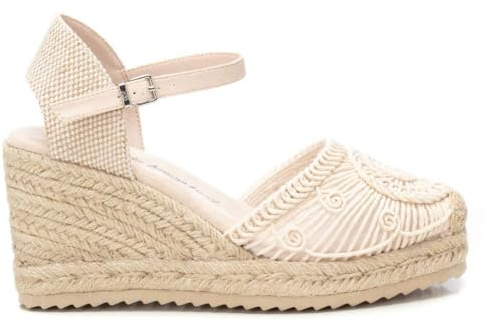 XTI - Sandalias con Cuña Mujer Hielo - Calzado Cómodo y Versátil - Moda casual - Modelo 14384501 (Talla 41)