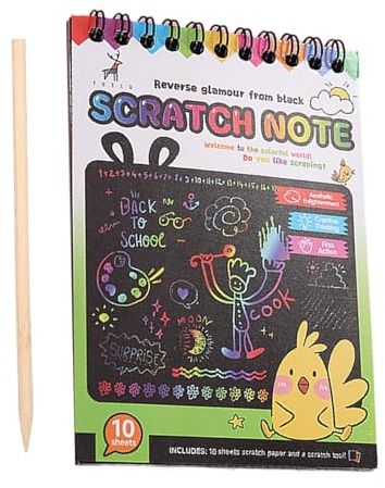 Livre de peinture artisanale à gratter, ensemble d'art de livre à gratter,Papier d'art coloré pour | Kits de peinture pour, feuilles de papier à gratter amusantes pour garçons et filles