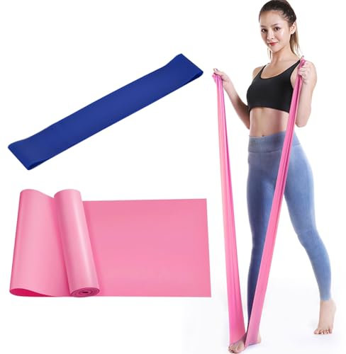 2er-Set Fitnessband & Widerstandsband – 20lb Latex Resistance Bänder für Ganzkörpertraining,Fitnessbänder Widerstandsbänder, Gymnastikband,Widerstandsbänder,– Ideal für Anfänger