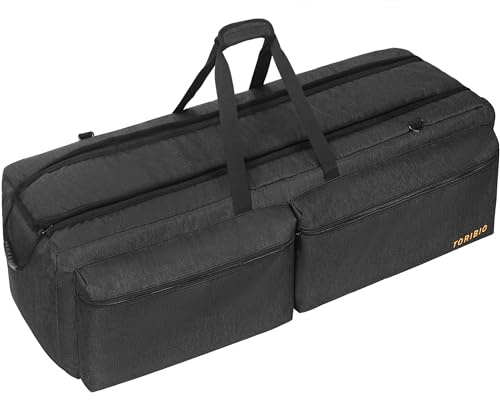 OUUTMEE 40/102cm Padded Telescope Carrying Case – Telescope Travel Case Durable Storage Bag with Adjustable Dividers & Pockets for Telescopes, Mounts, Tripods & Accessories (Black)