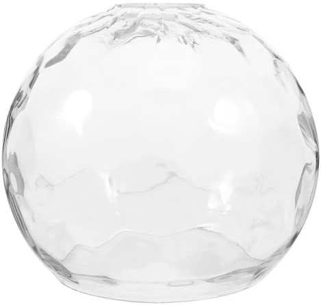 GETAJGHSD Paralume in Vetro a Globo Trasparente Piccolo, Coprilampada Sostitutivo per Lampada a Sospensione, Paralume Bianco Bordo Arrotondato per Illuminazione Domestica e Decorazione Sala