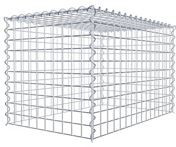 GABIONA Cestino di Pietra Gabbione Maglie rettangolari, 5 x 5 cm, profondità 50 cm, Coltivazione Cestino Typ 3, Chiusura a Spirale, con zincatura galvanica