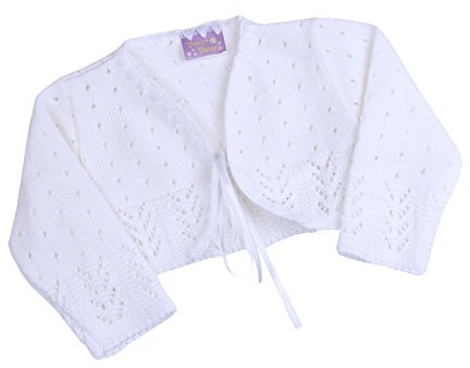 BabyPrem Baby Cardigan Bolero V-Neck Long Sleeve Girls Clothes White Pink Knitted 0-24 Months