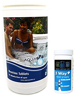 AquaSPArkle Bromine Tablets with 50 Test Strips - Sold by Pool and Spa Centre