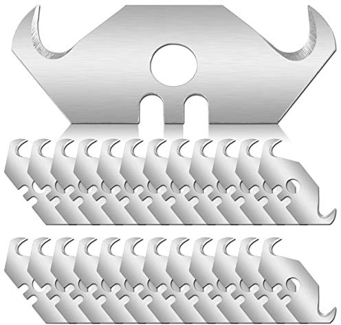 Bonsicoky Lot de 50 lames de rasoir utilitaires en acier avec boîte de rangement pour couper des tapis, du papier peint, des matériaux de toiture