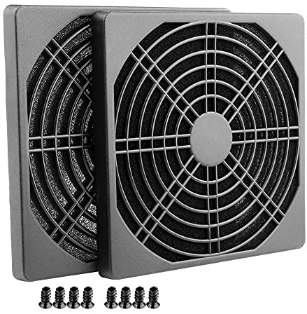 S SIENOC PCI Slot Abdeckung mit Schrauben & Lüfterabdeckung mit Ultra-feinem Staubfilter (2xFilterbox 120 * 120mm, Schwarz)