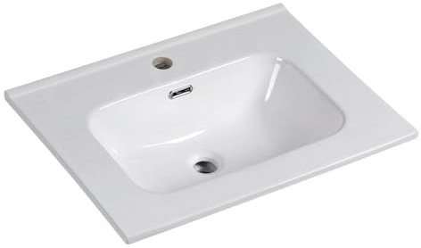 Waschbecken aus Porzellan für Badezimmer COS weiß glänzend aus Porzellan