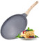 joeji's Kitchen Crêpe Pfanne 26cm – Antihaft Pfanne Induktion geeignet – Pancake & Pfannkuchenpfanne aus Aluminium – Weicher Bakelitgriff – Für Eier, Omelett, Tawa & Roti