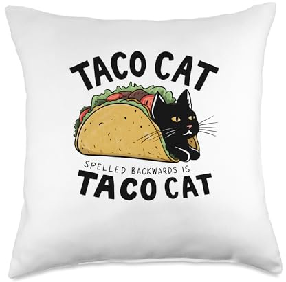 Taco Cat Spelt Backwards Funny Product Throw Pillow