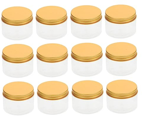 PAMINGONO 12set Transparent Pet Flaska För Och Kräm Med Lock Återanvändbara Kosmetikbehållare För Resor Och Förvaring Hudvårdsprodukter