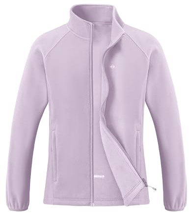 Pioneer Camp Chaqueta de forro polar para mujer, chaqueta ligera de forro polar, con cremallera, cuello alto, chaqueta cálida de invierno, chaqueta antiestática con bolsillos