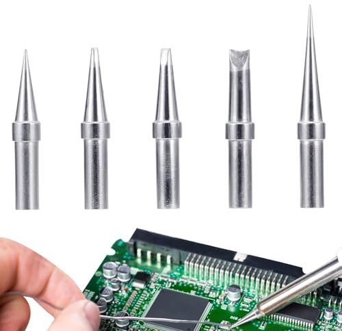 5 Pièces ET Panne fer à Souder,ETA, ETB, ETC, ETP Pièces de Rechange, TETS,Pointes de Soudure Cuivre Plaqué Nickel,Applicable pour WES51 WESD51 WE1010NA PES51