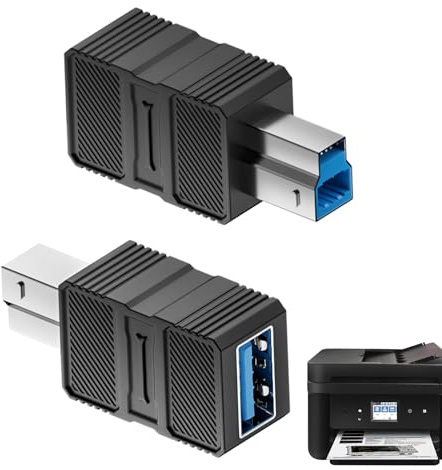 Nixiara Adattatore USB per stampante,Convertitore USB B 3.0 per stampante | Connettore Plug &, Convertitore dati rapido per Scanner, Docking Station e Computer