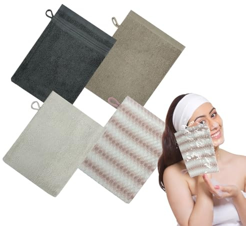 de douche - exfoliant | Lingettes de bain absorbantes en coton 4 pièces pour hygiène personnelle enfant