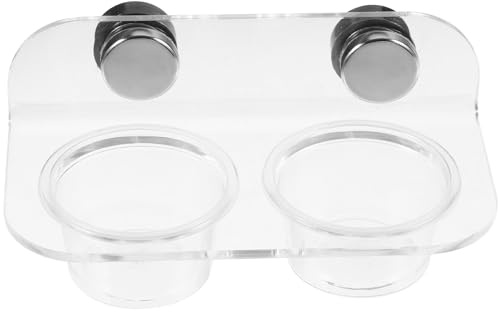 MUELODSIC Gamelle Magnétique pour Reptiles Argentée en Acrylique et Plastique Double Fonctionnalité pour Eau et Nourriture pour Terrariums de Lézards et Araignées