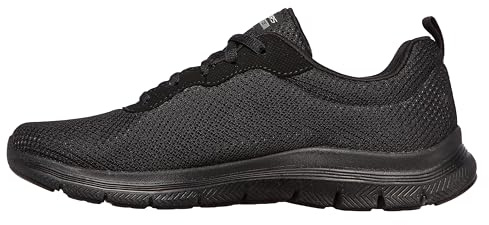 Skechers Women's Flex Appeal 4.0 Brilliant View Sneaker, Black, 6.5 UK