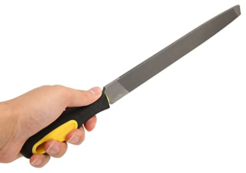 Lima per Affilare i File in Acciaio al Carbonio da 37 Cm T12 Lima per Coltelli in Acciaio al Carbonio con Impugnatura Antiscivolo per la Limatura di Metallo Morbido