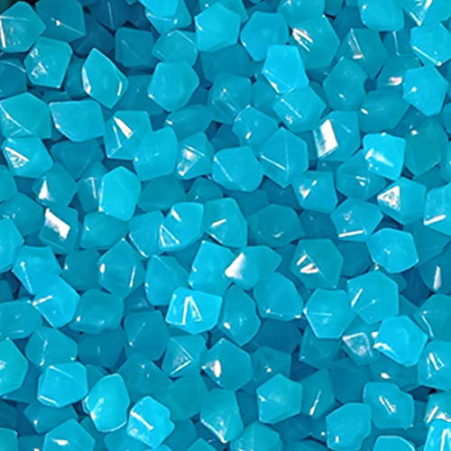 MOCNT 500 Pezzi Profondo Blu Pietre Luminosi Ciottoli Luminosi Fluorescenti Luminose Incandescenza nel Buio Pietre Rocce Ghiaia per Giardino Acquario Decorazione 14x11mm