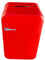 Spardose - Retro-Kühlschrank rot - Rechteckige Plug-Lid Dose mit Sparschlitz aus elektrolytischem Weißblech - (LxBxH) 8,6 x 6,5 x 14,0cm