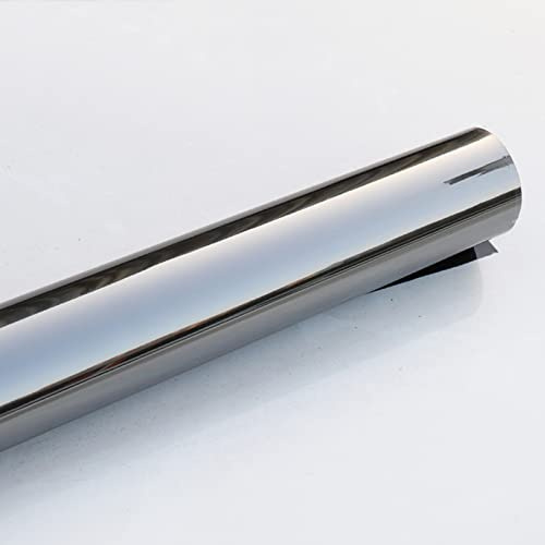 ZHUOZ1T spegelfolie självhäftande solskyddsfilm, reflekterande fönsterfilm, värmeskydd värmeisolering 99 % UV-skydd solskydd film, för hushållsaffärer kontor (100 x 300 cm)