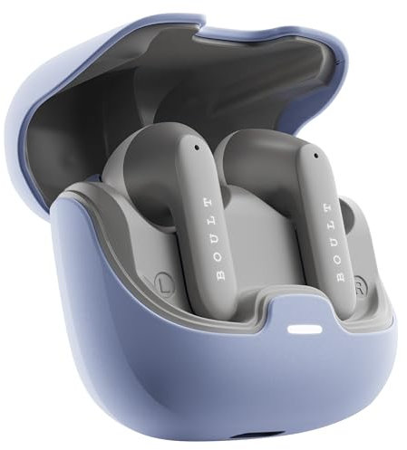Boult Audio Z40 Pro with 100H Playtime, Quad Mic ENC, 45ms Low Latency Gaming, Premium Rubber Grip Case, 13mm Bass Drivers, Made in India TWS Bluetooth 5.3 Truly Wireless in Ear Earbuds (Lavender)