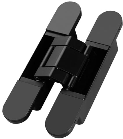 Cerniere nascoste per porte, cerniere a croce nascoste, angolo di apertura regolabile a 180 gradi, cerniera pieghevole 3D con viti a brugola per porte in legno, 40 kg