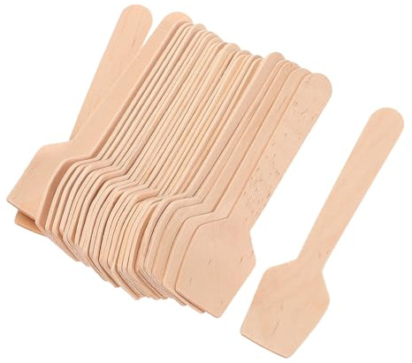 SHINEOFI 300 piezas Unidades Cucharas Mini de Madera para Degustación Yogur Helado Postres Café Eventos Catering Ecológicas Seguras y Prácticas