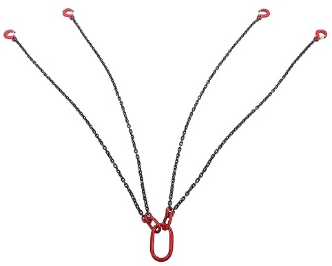CHICIRIS Chain Sling 4 Leg Steel Lifting Sling for Harbor Construction, Factory, and Mining 1.5m (3T)