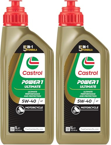 Castrol POWER1 Ultimate 4T 5W-40 Aceite de Moto 1L (Paquete de 2)