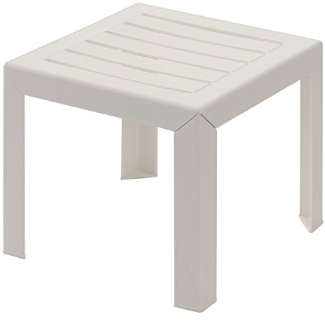 GROSFILLEX 53001004 Miami Table, Blanc, 40 x 40 cm