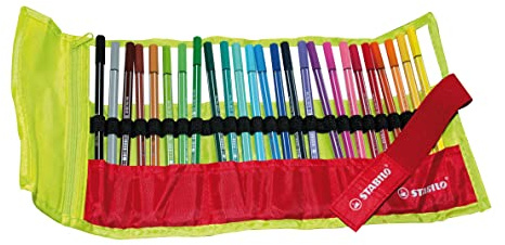 Premium filtpenna – STABILO Pen 68 – Rollerset – blandade färger – 25 st