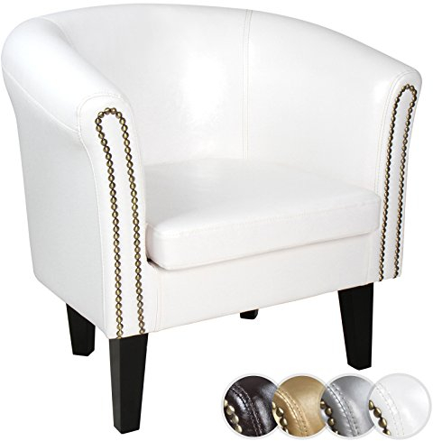 MIADOMODO® Chesterfield Sessel - aus Holz und Kunstleder, mit Kupfernieten, Farbwahl, 1er oder 2er Set-Loungesessel, Clubsessel, Armsessel, Cocktailsessel, Wohnzimmer Möbel