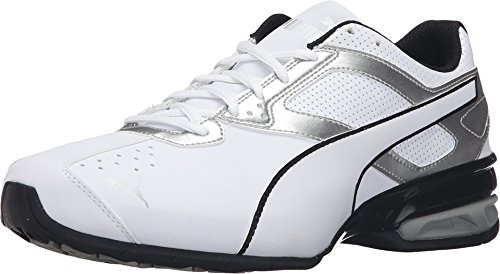 PUMA Men's Tazon 6 FM Cross Training Shoes, White-Silver-Black, 11