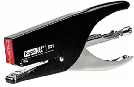 Rapid 24812601 Flachheftzange S21, Metall, 30 Blatt, schwarz