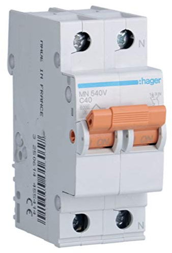 Interruptor automático magnetotérmico serie MN, 1P+N, 40A, curva C, 6KA